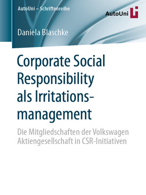cover image of Corporate Social Responsibility als Irritationsmanagement